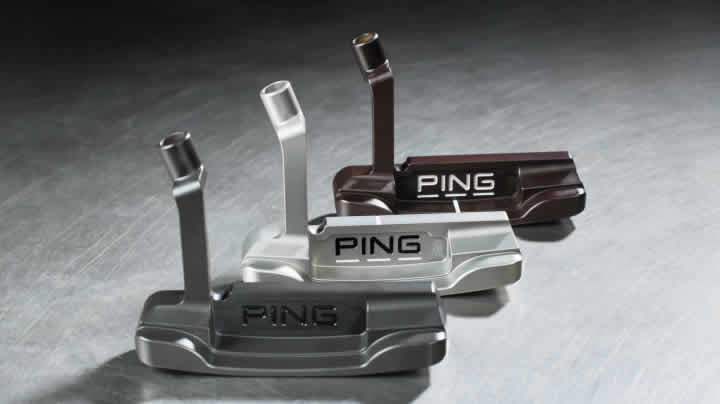 Assortment of putters with different finish options