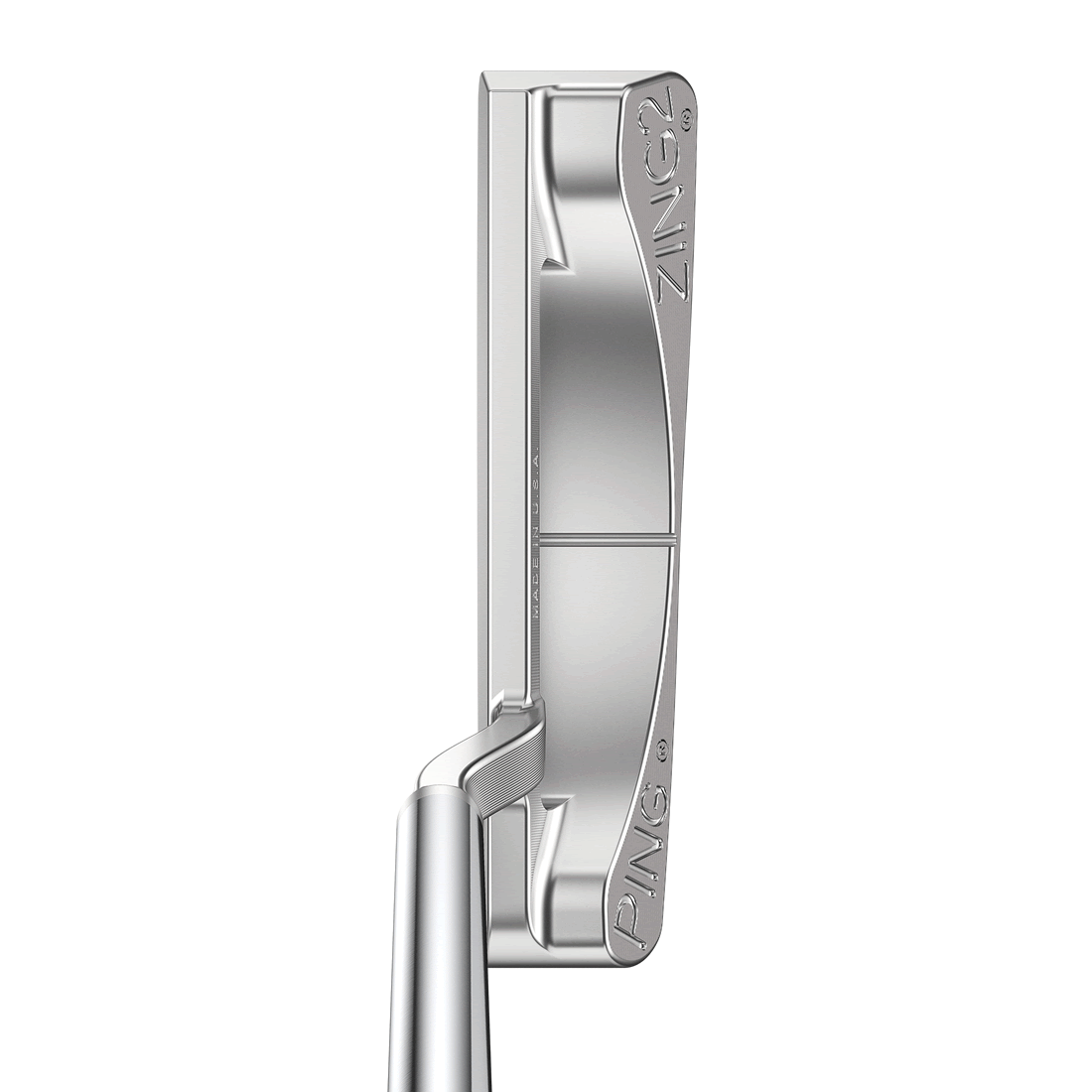 address view of PLD Limited Zing 2 putter in stainless steel