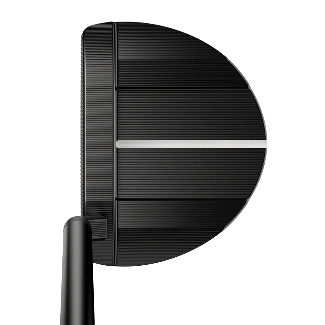 Address view of PLD Milled Oslo 4 Matte Black putter