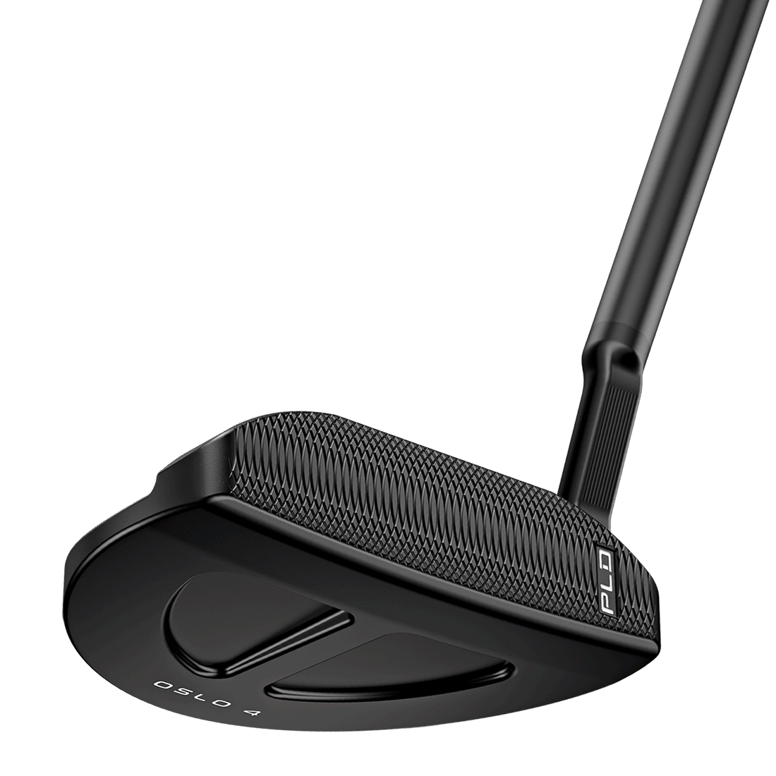 Face view of PLD Milled Oslo 4 Matte Black putter
